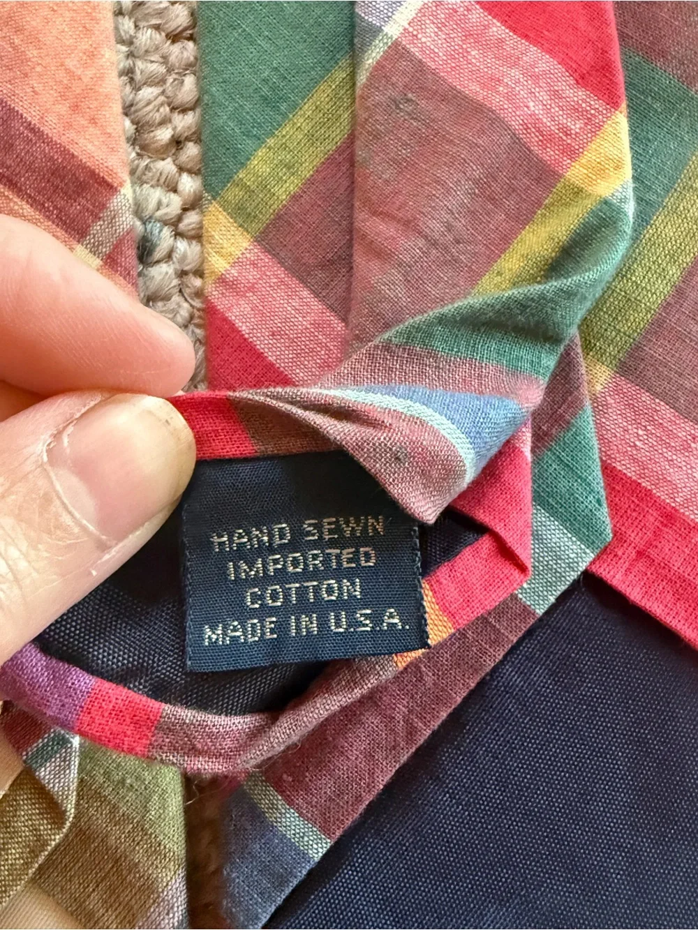 Jos A. Banks Set of Two Vintage Madras Ties Like New